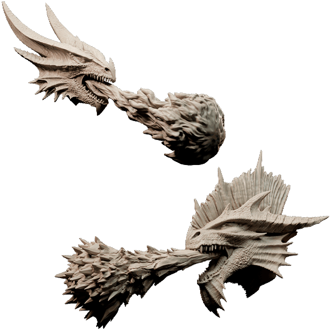 Extra Dragons Heads